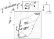 Toyota C-HR Weather Strip Diagram - 68174-F4011