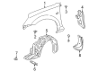Toyota MR2 Spyder Mud Flaps Diagram - 76621-17030-D0