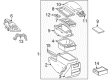 Toyota Center Console Base Diagram - 58901-60231-A0