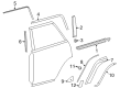 2022 Toyota 4Runner Door Moldings Diagram - 75722-35021