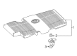 Toyota Prius AWD-e Engine Cover Diagram - 12601-37010