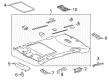 2012 Toyota Camry Sun Visor Diagram - 74320-33F50-A0