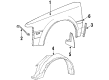 Toyota MR2 Mud Flaps Diagram - 76604-19115