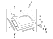 2004 Toyota Sienna Weather Strip Diagram - 62743-AE010