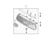 Toyota RAV4 Grille Diagram - 53101-42100