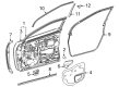 Toyota Mirai Door Seal Diagram - 67866-62010