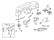 Toyota Avalon Ashtray Diagram - 74110-AC050-B0