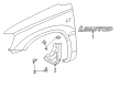 Toyota Highlander Mud Flaps Diagram - 76622-48020-A0