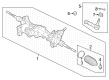 Toyota Sequoia Rack and Pinion Boot Diagram - 45535-09690