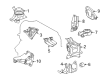 Scion xD Engine Mount Diagram - 12364-37010