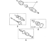 Toyota Corolla CV Joint Diagram - 43460-19135