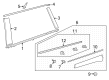 Toyota Grand Highlander Door Moldings Diagram - 75764-0E120