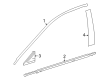 Toyota Mirai Door Moldings Diagram - 75756-62020