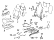 2013 Toyota Prius C Seat Cover Diagram - 71073-52R40-B2