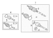 Toyota Matrix CV Joint Diagram - 43470-80095