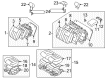 Toyota Land Cruiser Armrest Diagram - 72830-60050-B0