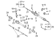 Toyota Echo Rack and Pinion Boot Diagram - 45535-52030