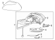 Toyota Prius Prime Car Mirror Diagram - 87961-47410