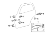 Toyota Tundra Rear Passenger Door Handle Latch Diagram - 69305-0C020