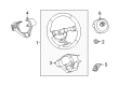 Toyota Yaris Steering Column Cover Diagram - 45186-52030-C0