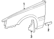 Toyota Camry Mud Flaps Diagram - 76621-39025
