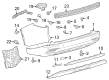Toyota Grand Highlander Bumper Diagram - 52159-0E340