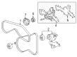 Toyota Sequoia A/C Idler Pulley Diagram - 16603-38012