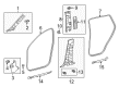 Toyota RAV4 Weather Strip Diagram - 62331-42090
