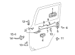 Toyota Land Cruiser Rear Passenger Door Handle Latch Diagram - 69050-60062