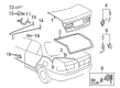 Toyota Camry Trunk Lid Latch Diagram - 64610-AA040