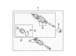 Toyota CV Joint Diagram - 43030-0W050