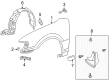 Toyota Corolla Fender Diagram - 53812-02051
