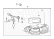Toyota Camry Headlight Bulb Diagram - 90084-98038