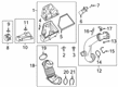 Toyota Mass Air Flow Sensor Diagram - 22204-WAA01