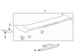 2005 Toyota Corolla Spoiler Diagram - 76871-02900