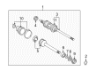 Toyota Sienna CV Joint Diagram - 43030-08020