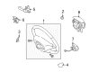 Toyota FJ Cruiser Steering Column Cover Diagram - 45187-35020-B0