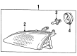 Toyota Paseo Headlight Diagram - 81110-16620