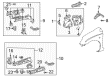 Toyota Prius Radiator Support Diagram - 53288-47010