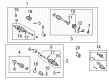 Scion xB CV Boot Diagram - 04438-42180