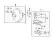 Toyota Matrix Brake Booster Diagram - 44610-02471
