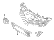 Toyota Yaris Grille Diagram - 53112-0D210