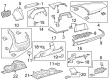 Toyota Prius AWD-e Dash Panel Vent Portion Covers Diagram - 55607-47090