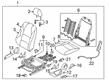 Toyota Yaris Seat Cover Diagram - 71072-WB008