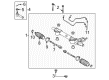 Toyota FJ Cruiser Rack and Pinion Boot Diagram - 45535-69025