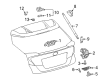 Toyota C-HR Trunk Lid Latch Diagram - 69350-F4010
