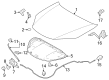 Toyota Prius AWD-e Hood Latch Diagram - 53510-47190