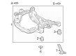 Toyota bZ4X Crossmember Bushing Diagram - 52281-42020