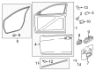 Toyota Camry Weather Strip Diagram - 67862-06150