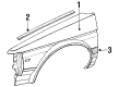 Toyota Tercel Fender Diagram - 53802-16081